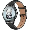 Montre connectée Colmi L28 (silicone noir + bracelet en cuir noir)