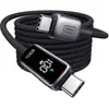 Câble de charge INIU vers USB-C 100W affichage digital noir