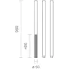 Mât KLEWE pour lampes solaires, anthracite, hauteur 250 cm, aluminium