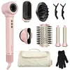 monsga 7-in-1 High-Speed Hair Dryer Brush & Auto Wrap Curler Set, Friz...