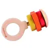 Everearth Hochet 3 anneaux 3 couleurs 11 cm