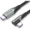 Cable angle droit Vention USB-C M/M 1m 100W (Gris) #6POURCENT