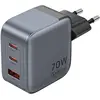 Chargeur Vention 70 W GaN PD, 1 port USB-A, 2 ports USB-C, noir