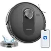 Proscenic Q8 - Aspirateur robot laveur - 4200Pa - 200 min d'autonomie - Navigation LIDAR - Contrôle par App & Google home & Siri & Alexa & IFTTT - Noir