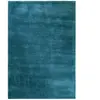Tapis tufté poils longs bleu pétrole doux 290x200