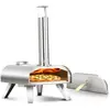 BIGHORN Four à Pizza Portable en Acier Inoxydable avec Cheminée,Jardin