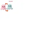 Peluche douce pieuvre réversible BOLAKER® 20cm, Rose et bleu clair