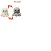 Peluche douce pieuvre réversible BOLAKER® 20cm, Beige et gris