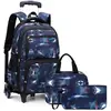 LECOO Cartable à Roulette Garçon Primaire Sac à Dos pour Enfant 3-12 A...