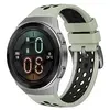 Huawei Watch GT 2e 46 mm argent bracelet en silicone vert