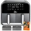 UTEN Friteuse Sans Huile Dual Zone,Air Fryer Double Compartiment 8L,17...