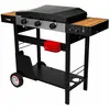 Plancha gaz sur chariot 3 brûleurs solia 350 - somagic SOM316237001