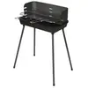 TIKAL Barbecue à charbon -Cuve en fonte française - 61,5x39x77cm