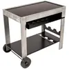 Somagic PERLA Desserte de jardin - chariot plancha - Bois cérusé - Gris