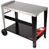 Desserte pour plancha SOMAGIC Sidelia - Gris et noir - 90x47 cm