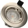 Lot 3 Spots Acier Encastrables Fixes Saphyr Gu10 5w 380lm Blanc Chaud