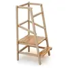 WEBABY Tour d'observation/apprentiss enfant en bois Hêtre Verni