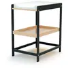 AT4 - Table à langer 1 étagère en bois CONFORT Gris Graphite et Hêtre Verni