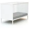 WEBABY Lit à barreaux Renard panneaux bois blanc 60x120 cm