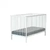 WEBABY - Lit bébé en bois 60 x 120 cm - Réglable 3 hauteurs - Blanc