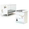 Lit et commode à langer panda bébé Webaby Blanc TU 18058202 07