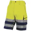 Deltaplus Bermuda De Travail Haute Visu. Marine/jaune Fluo M Phbe2
