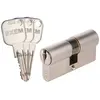 Exem - Cylindre 2 entrées F9 Laiton nickelé - Varié - 90 x 30 mm