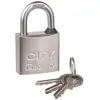 51 Cadenas anse Inox - Corps nickelé satiné et joint d'étanchéité