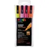 uni-ball Marqueurs POSCA - Set de 4 - Pointe fine conique - Paillette