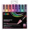 Posca Set de 8 Marqueurs PC5M Pte conique moyenne Couleurs pastel