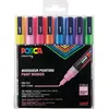 Uni-Ball 186513 - Marqueur POSCA à pointe ogive fine, set de 8, paillettes