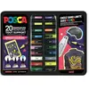 Mallette métal de 20 marqueurs POSCA Groovy Colours