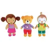 Cijep T'CHOUPI Lot de 3 peluches Lalou, Pilou et T'choupi +/- 19 cm