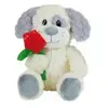 Cijep - Valentin Chien Avec Fleur Peluche 25cm