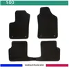 FIAT Tapis de voiture - Sur Mesure pour 500 (dès 2007) - 3 pièces - Tapis de sol antidérapant pour automobile