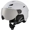 Casque Cairn Impulse Visor blanc avec verre Panoramic Cat.3 à effet miroir gris - 59-60