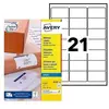 Avery Etiquette Jet D'encre 63,5x 38,1 - Boite De 525