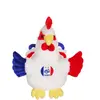 Gipsy Toys - Coq En Peluche Fff - 25 Cm - Bleu Blanc Rouge Blanc