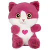 Peluche - Peluche Chat Rose Framboise cutydoos Love - 13 Cm Rose