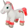 Gipsy Toys - Peluche Lica Bella Sonore - 22 Cm - Blanc & Rose Corail Blanc