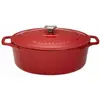 Matfer Cocotte ovale 31 cm rouge uni interieur sable - Chasseur - Rouge - Fonte émaillée