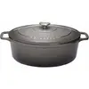 Invicta Cocotte Ovale 33 Cm Chasseur Gris Caviar Interieur Noir