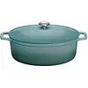 Cocotte en fonte émaillée 33cm bleu quartz Chasseur puc473325