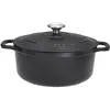 Cocotte ronde en fonte émaillée 18cm noire sublime Chasseur puc471801