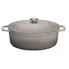 Cocotte ovale 29 cm chasseur gris - - Gris - Fonte émaillée