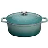 Cocotte ronde en fonte émaillée 28cm bleu quartz Chasseur puc472825