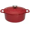 Invicta Cocotte Ronde 28 Cm Chasseur Rouge Uni Interieur Sable