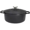 Cocotte ronde en fonte émaillée 24cm noire sublime Chasseur puc472401