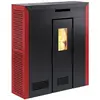 Invicta Poêle à granulés "Daglan Slim 9 " - 93 x 28 x 103,5 cm - 4,3 - 9 kW - Rouge