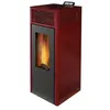 Poêle à granulés INVICTA Nola 7 - 7 kW - Rendement 86% - Rouge